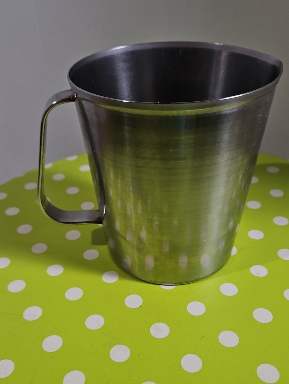 Stainless Steel Kitchen Mug with Handle - Silver